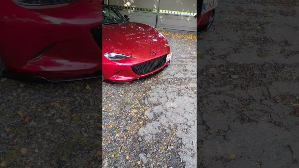 MX5 avec calandre Spyder CarbonMiata et support de plaque Platypus #miata #mx5 #carbonmiata