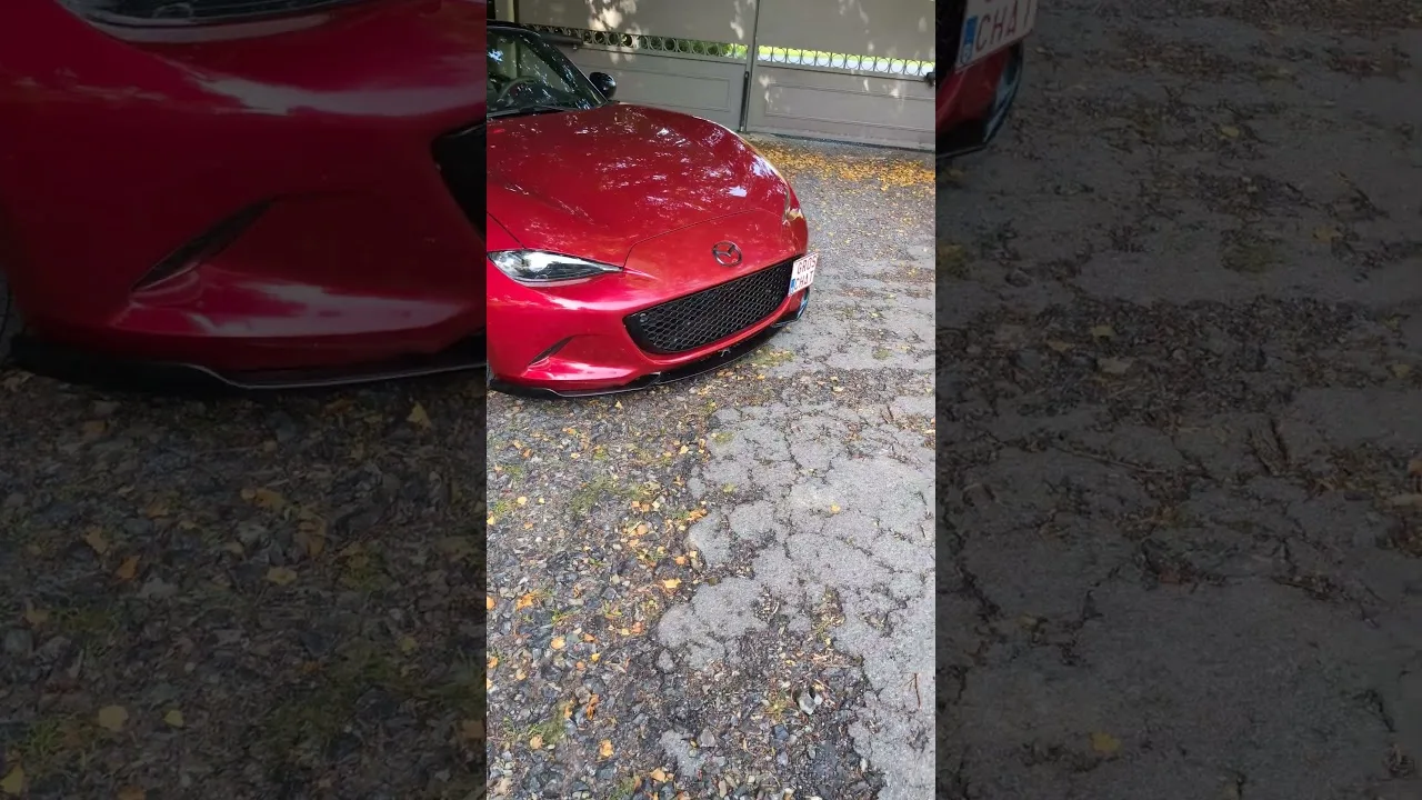 MX5 avec calandre Spyder CarbonMiata et support de plaque Platypus #miata #mx5 #carbonmiata