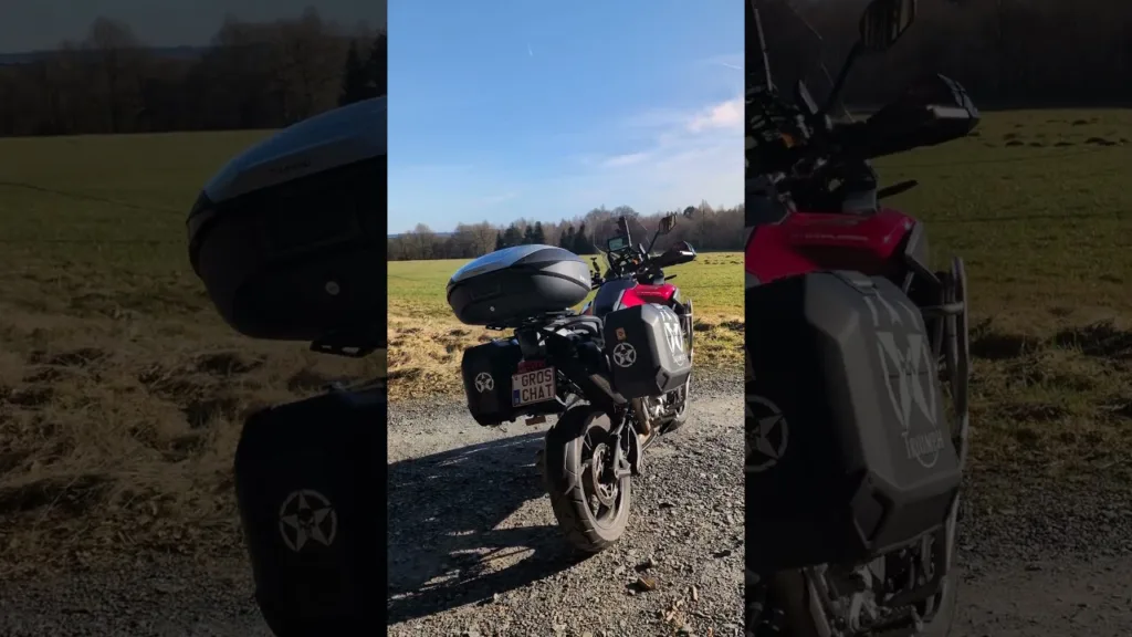 Première impression sur la Triumph Tiger avec mon nouveau setup 360° #premiere #motorcyclevlog
