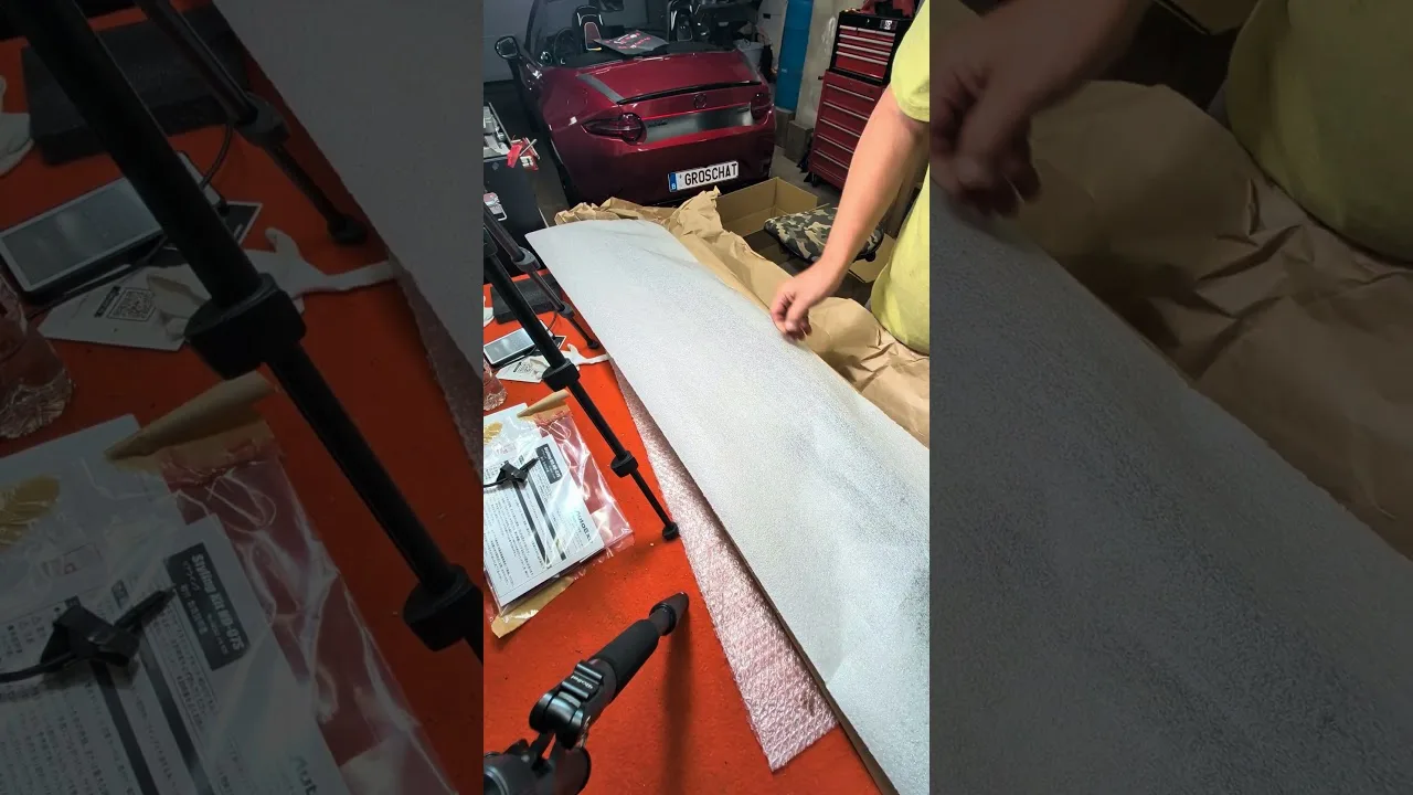 Déballage aileron AutoExe ND-07S carbone sur MX-5 ND 😍 #shorts