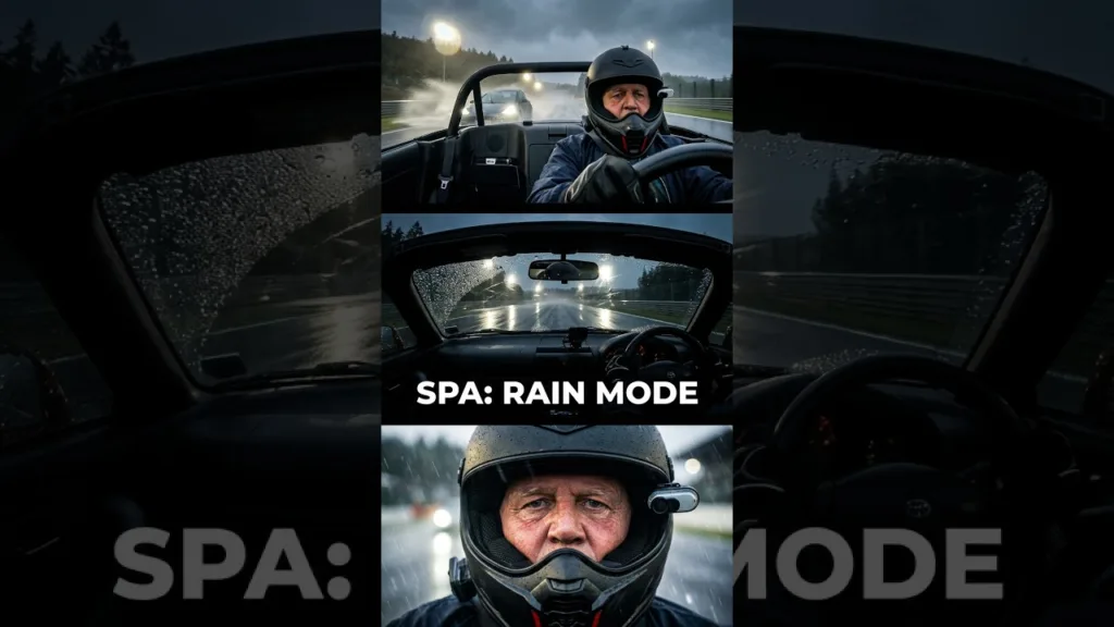et voilà le 4e tour sous la pluie à spa-francorchamps. c'était génial!
