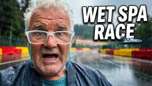 avant le départ sur le Circuit de Spa-Francorchamps sous la pluie