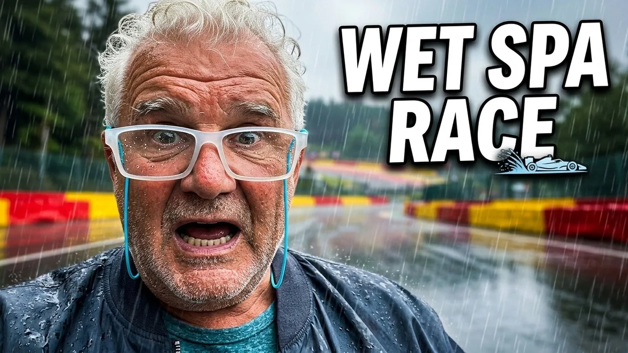 avant le départ sur le Circuit de Spa-Francorchamps sous la pluie