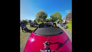 Départ du Road Trip Auvergne avec les copains motards et ma MX5 ND #mx5 #miata #insta360 #moto