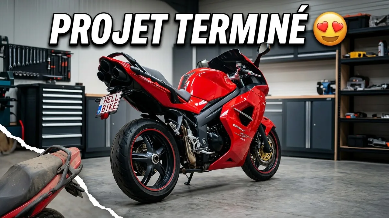 Ma Triumph Sprint ST 1050 | Après le déménagement, le projet est fini 😍