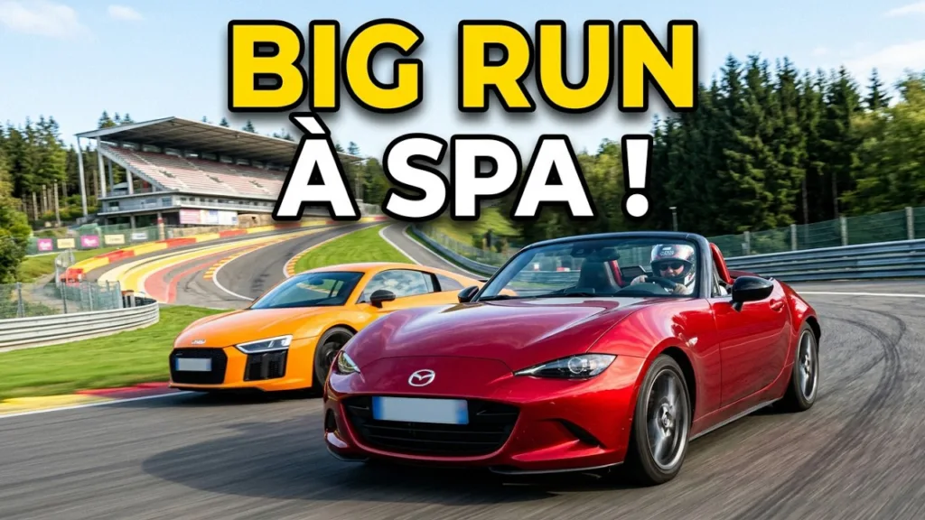 J'ai poussé ma MX-5 Spyder à fond pour le Rotary Day sur le circuit de Spa ! 😎